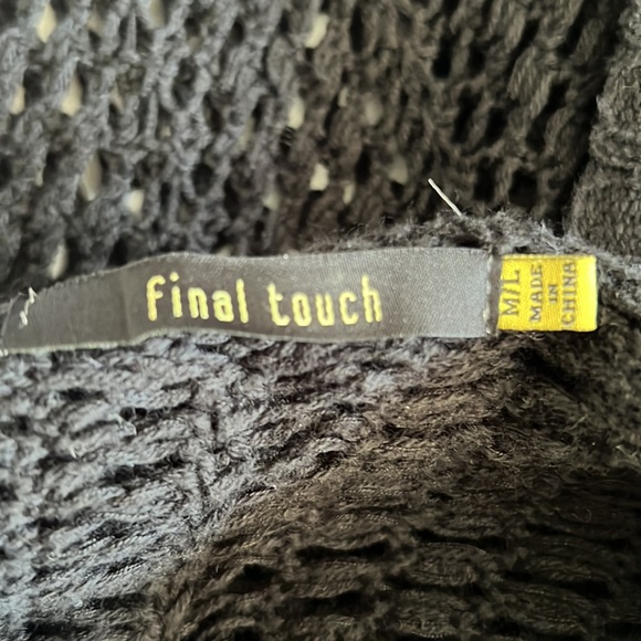 Final touch, black, hooded cardigan,Size M/L - Picture 4 of 4